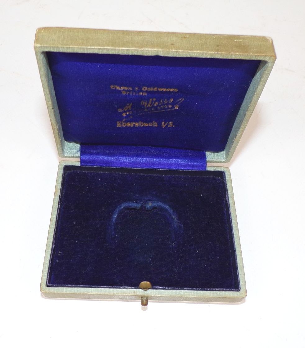 Altes Uhrenetui Weise Ebersbach Schmucketui Schmuckschachtel Juwelier Etui