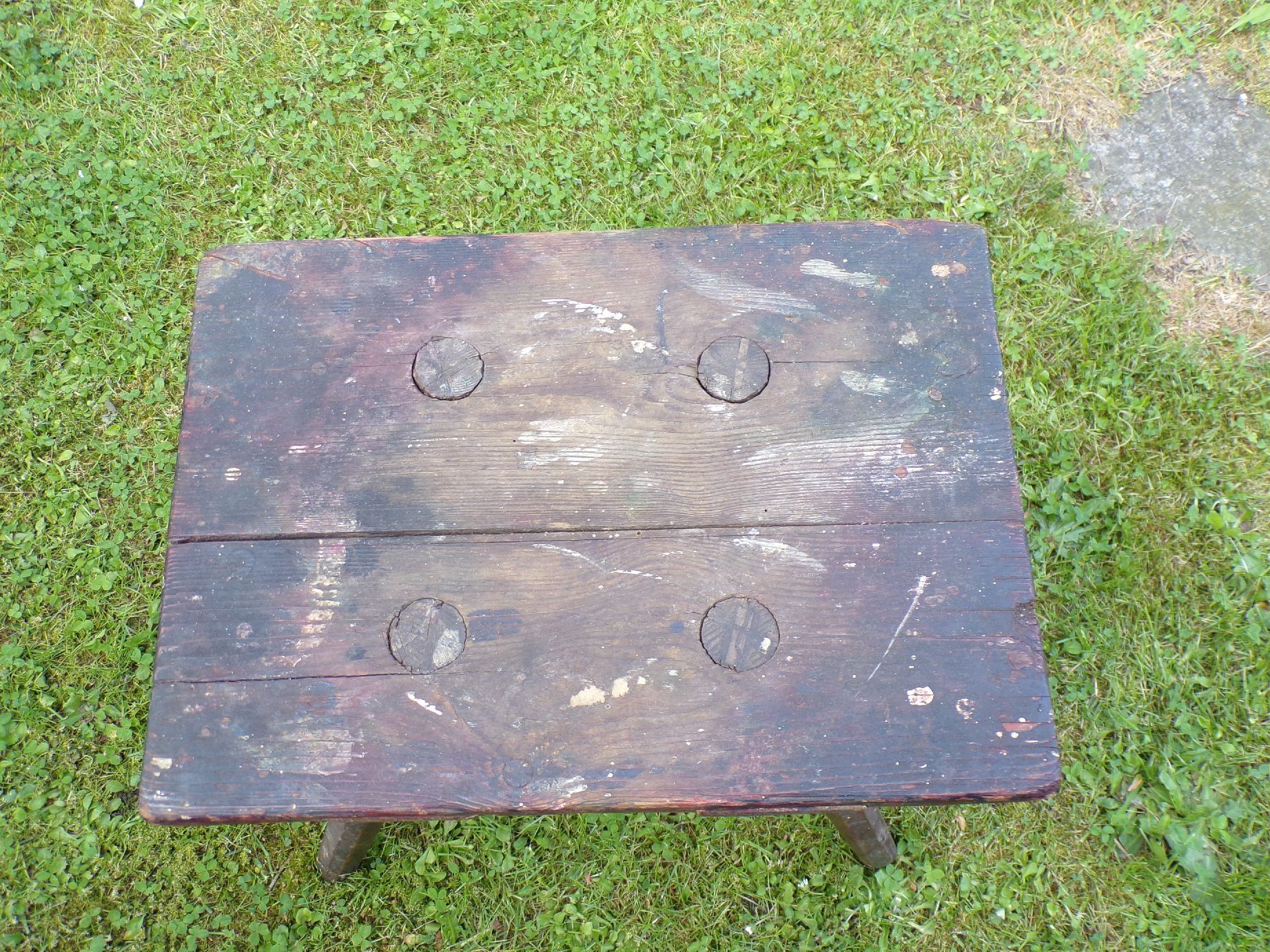 Alter Schemel Hocker Werkstatt true vintage Deko