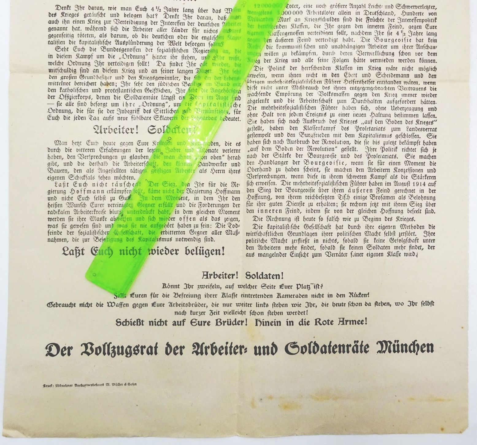KPD Aushang 1919 Hinein in die Rote Armee KPD Aushang 1919 Hinein in die Rote Armee