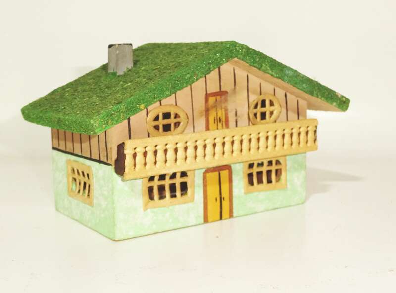 Alte Erzgebirge Häuser Kirche Holzhäuser Spielzeug Modellbau Deko