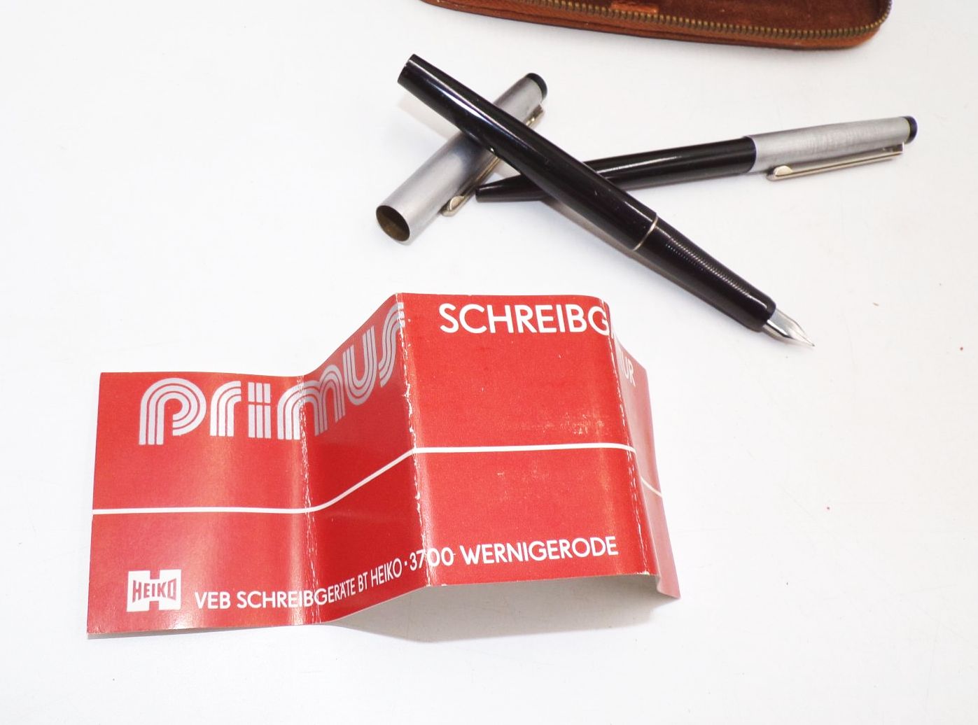 Heiko Primus Füllfederhalter Kugelschreiber plus Bohemia Works Minenstift DDR