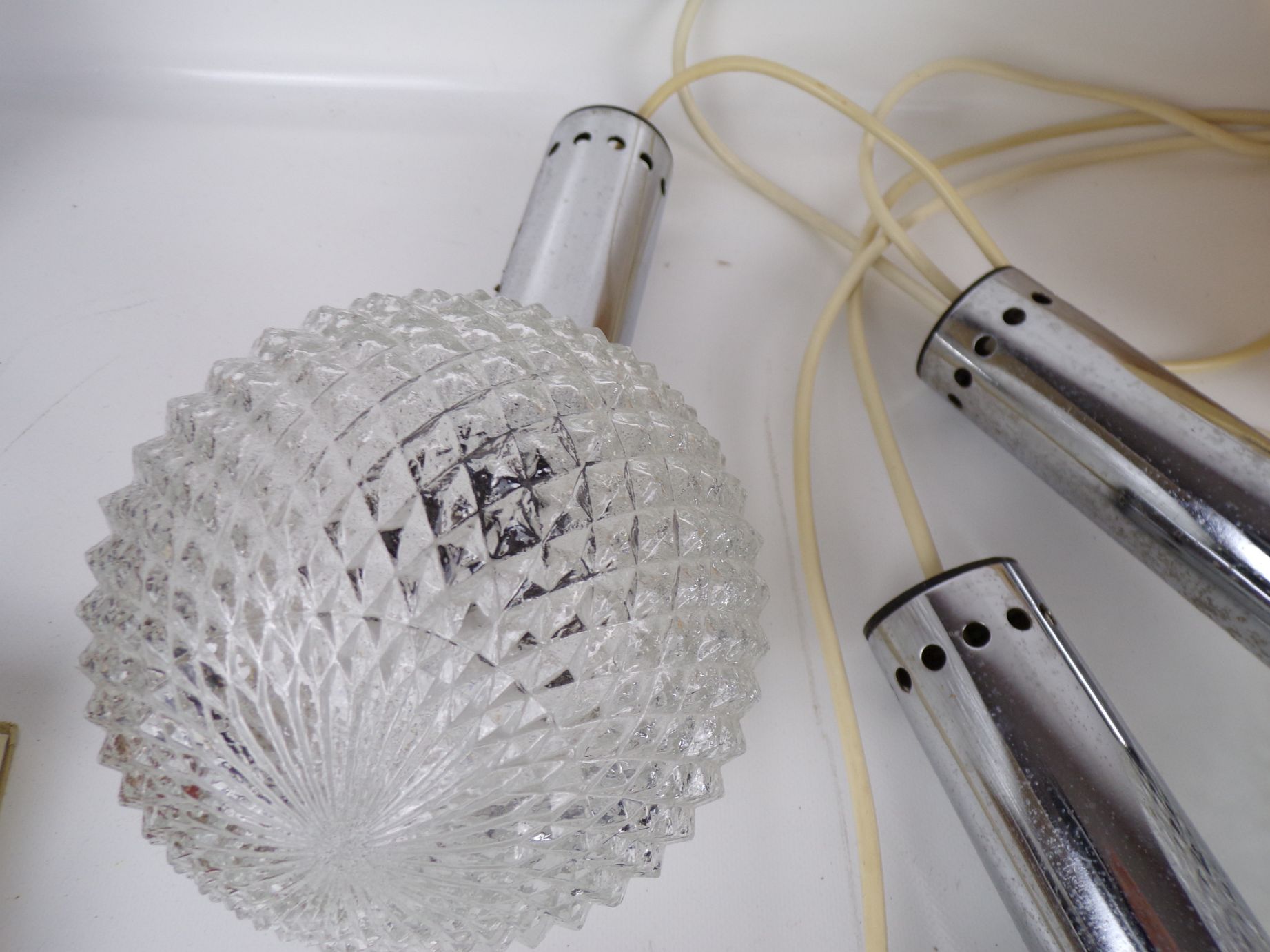 Alte Kaskadenlampe 5er Deckenleuchte Pendellampe 1970er Rund Alte Kaskadenlampe 5er Deckenleuchte Pendellampe 1970er Rund