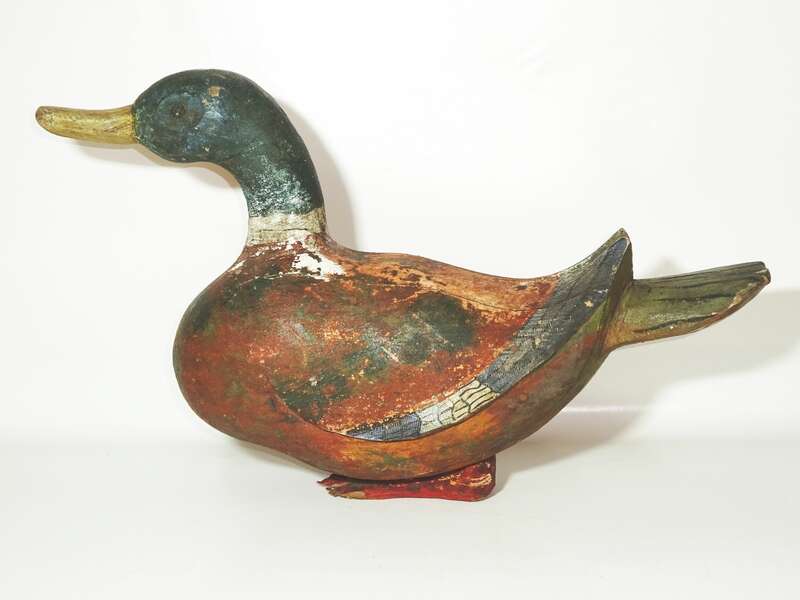 Uralte Lockente Holz Ente Jagd Attrappe Lockvogel Sammler 