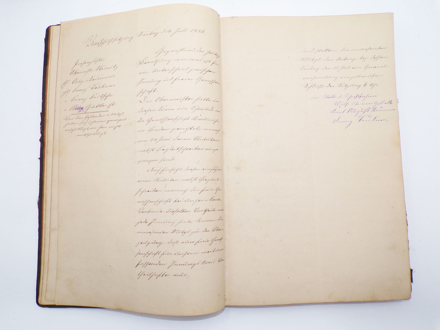 Handgeschriebenes Buch Bäcker Innung Leutersdorf Oberlausitz ab 1885 Handgeschriebenes Buch Bäcker Innung Leutersdorf Oberlausitz ab 1885