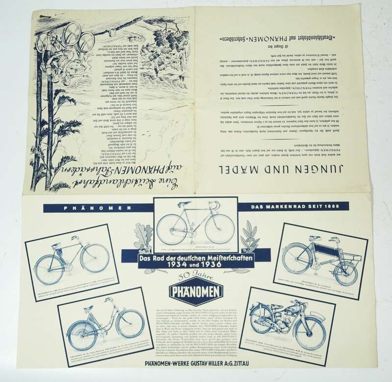 Deutschlandfahrt auf dem Phänomen Fahrrädern Reklame Brettspiel 1936 Werbung