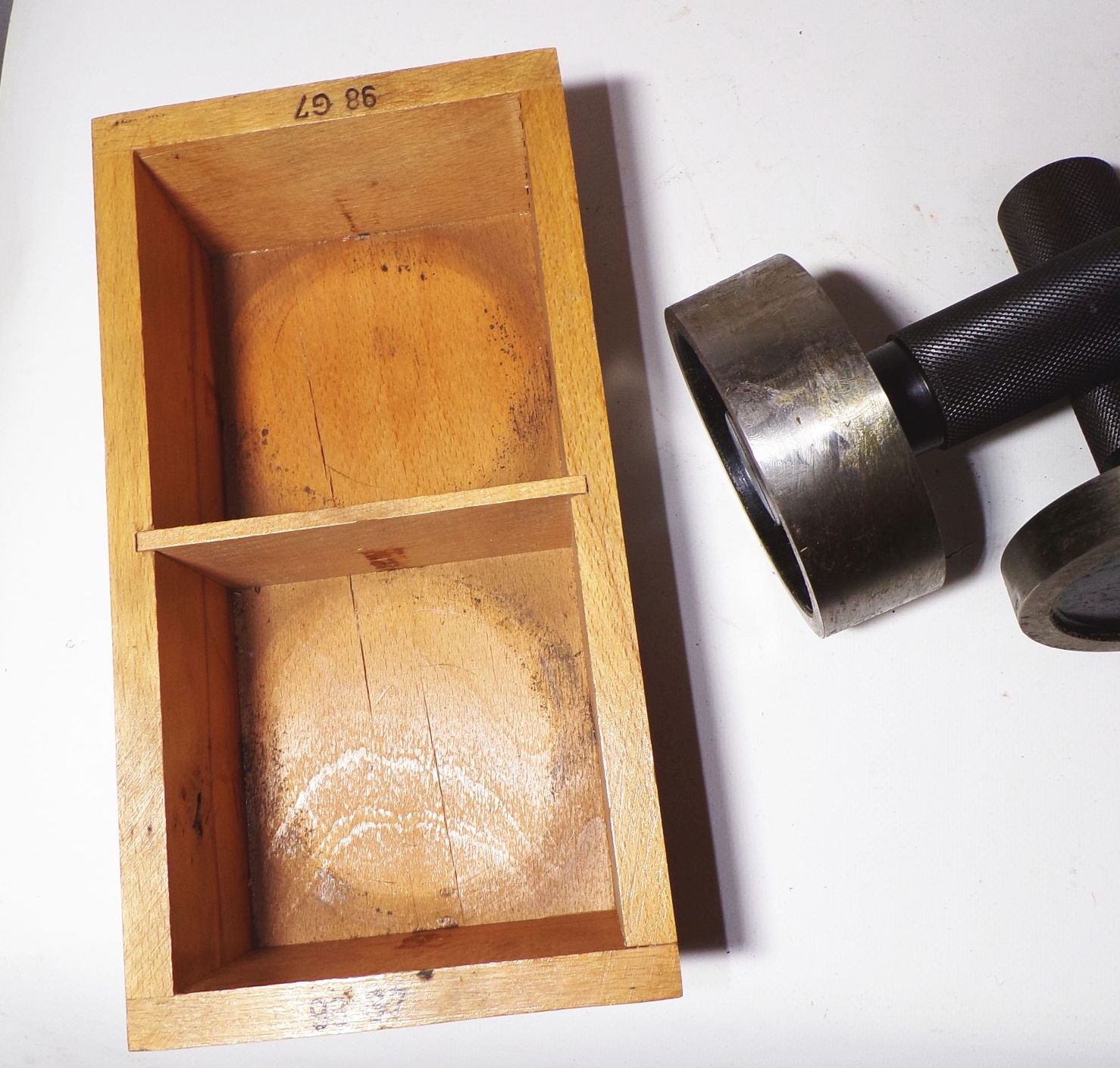 Grenzlehrdorn 98 G7 Gut und Ausschußseite Lehrdorn Prüfdorn Holzetui 