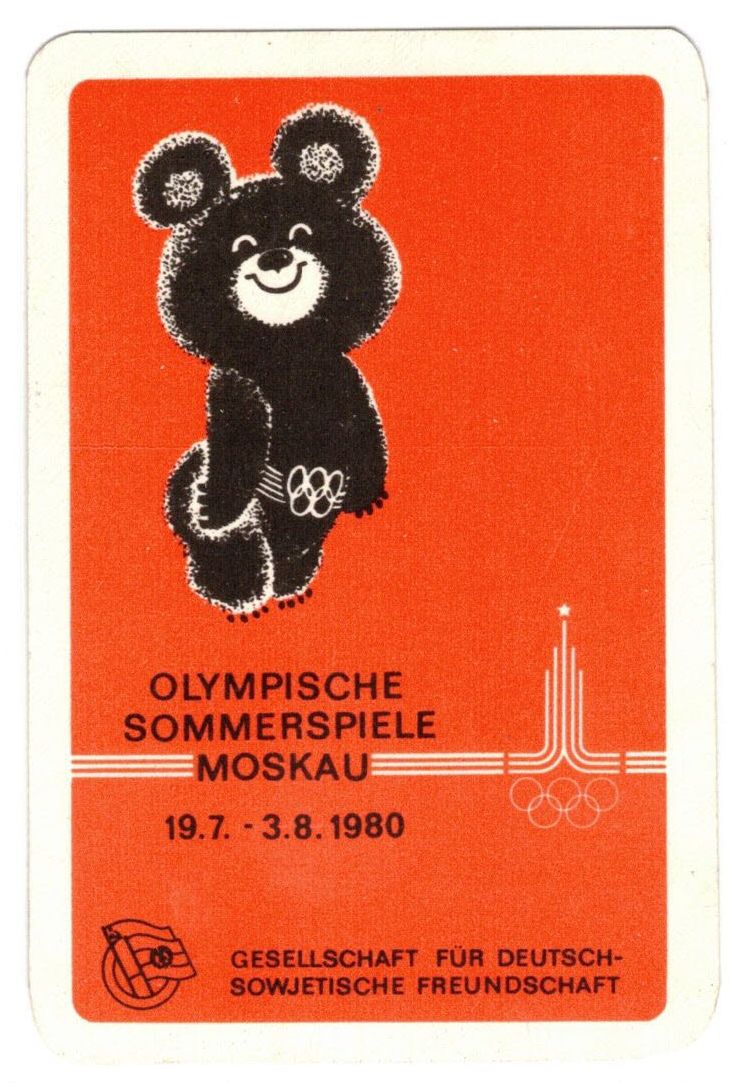 DDR Taschenkalender Olympische Spiele Moskau 1980 Mischa Bär 