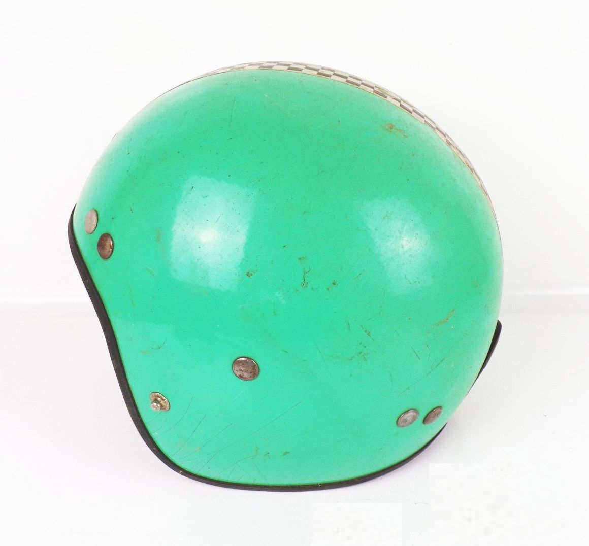 Halbschale Mopedhelm Grün Größe 54 Sturzhelm DDR Brille