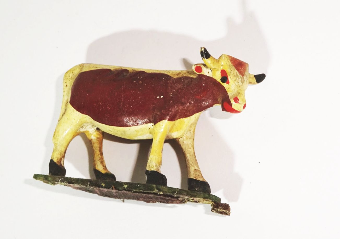 Grulich Krippenfigur Maria Josef Jesuskind Esel Kuh Weihnachten 