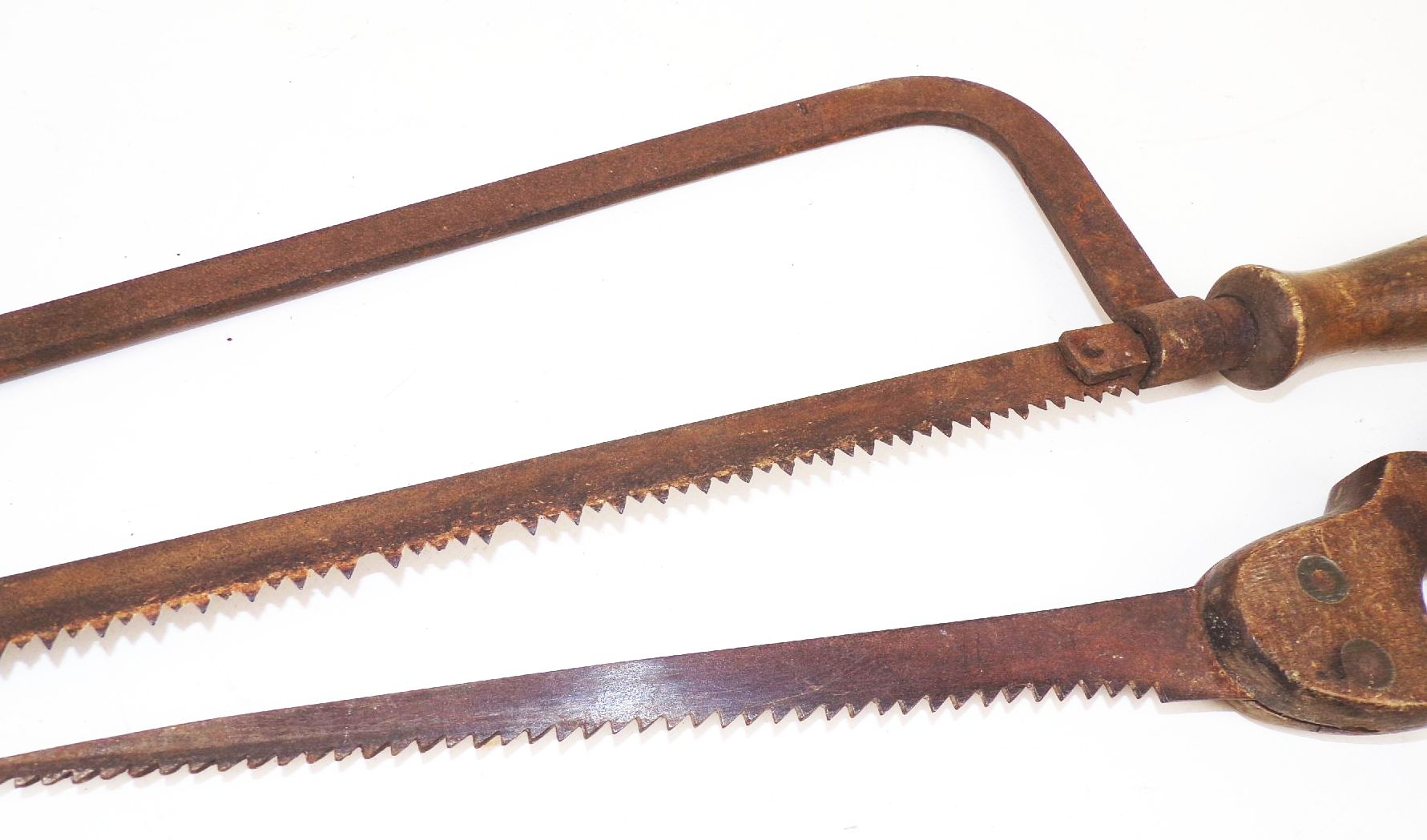 Alte Säge 2 Stück Holzgriff Holzsägen