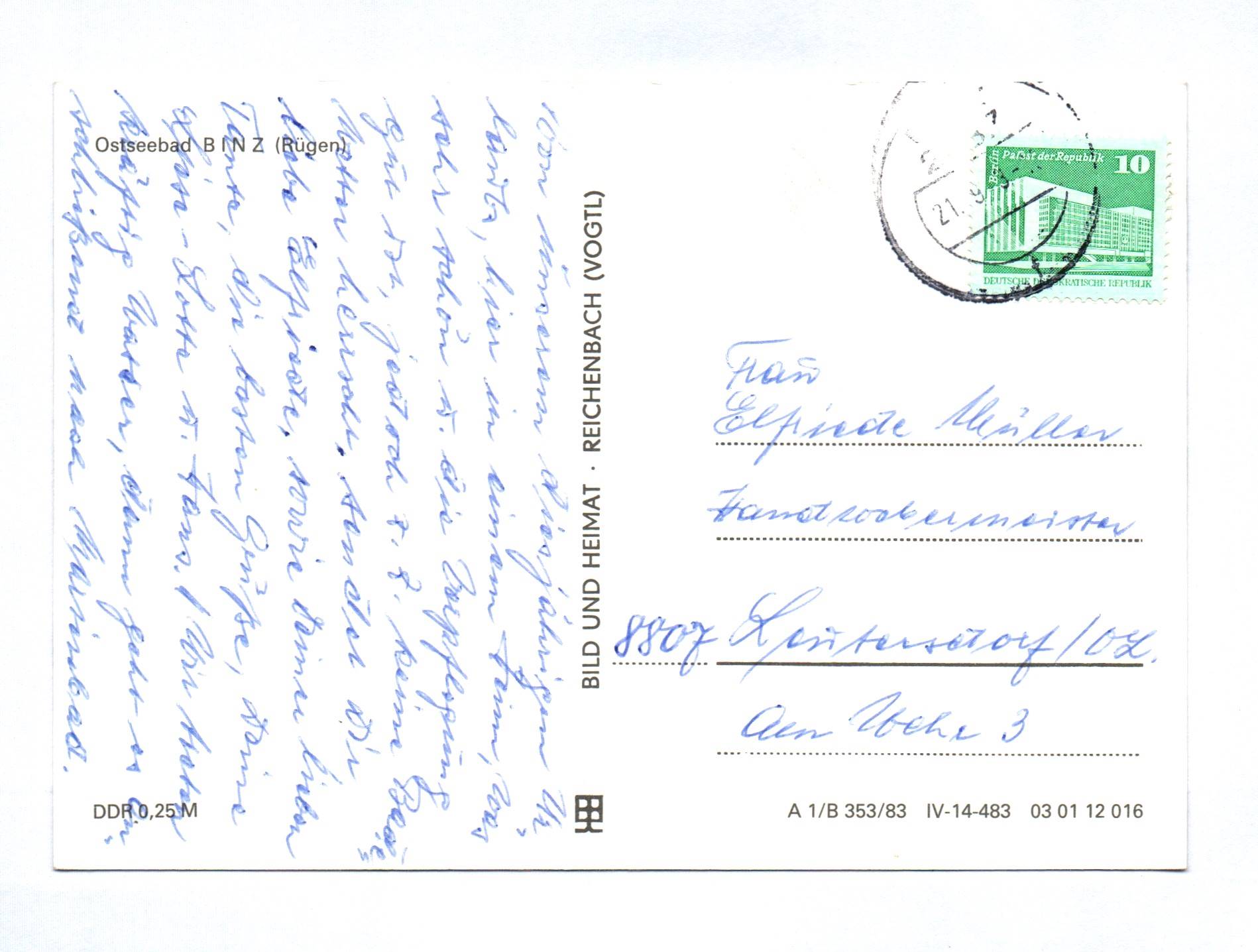 Ak Ostseebad Binz Rügen DDR 