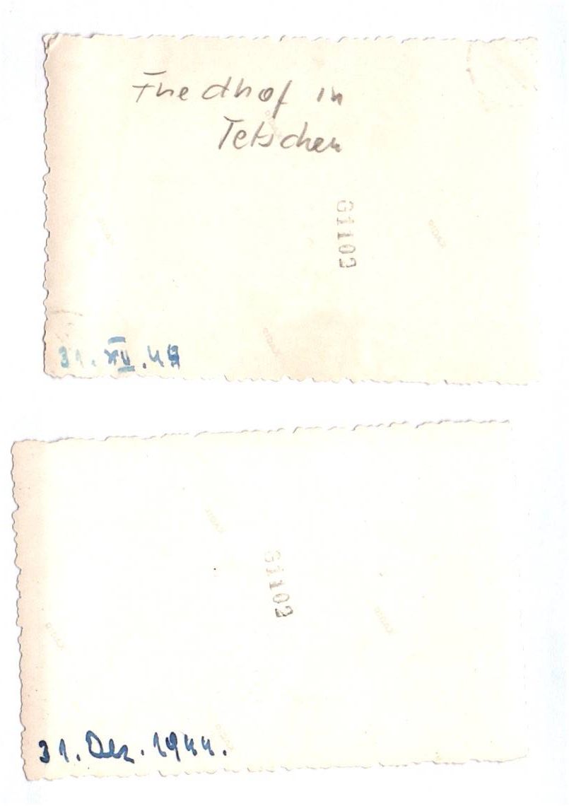 2 x Foto Tetschen Friedhof um 1930 Böhmen