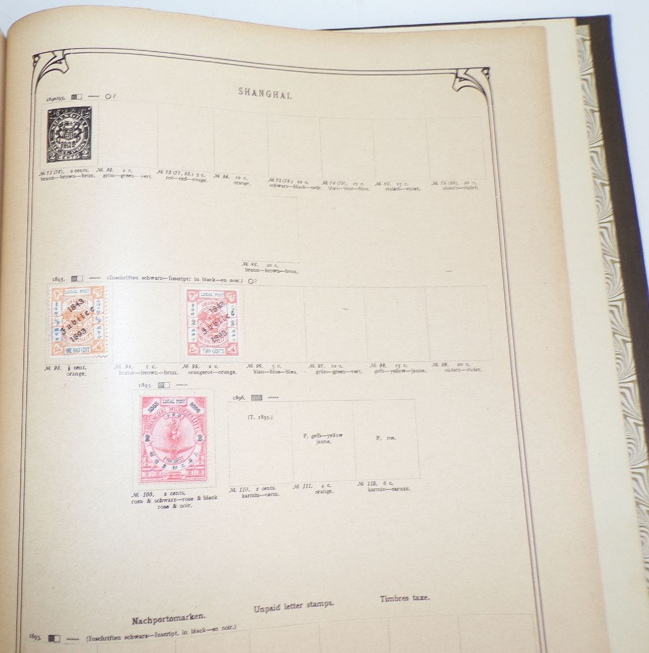 Schwaneberger Vordruck Alben Band 1 und 2 mit Briefmarken 