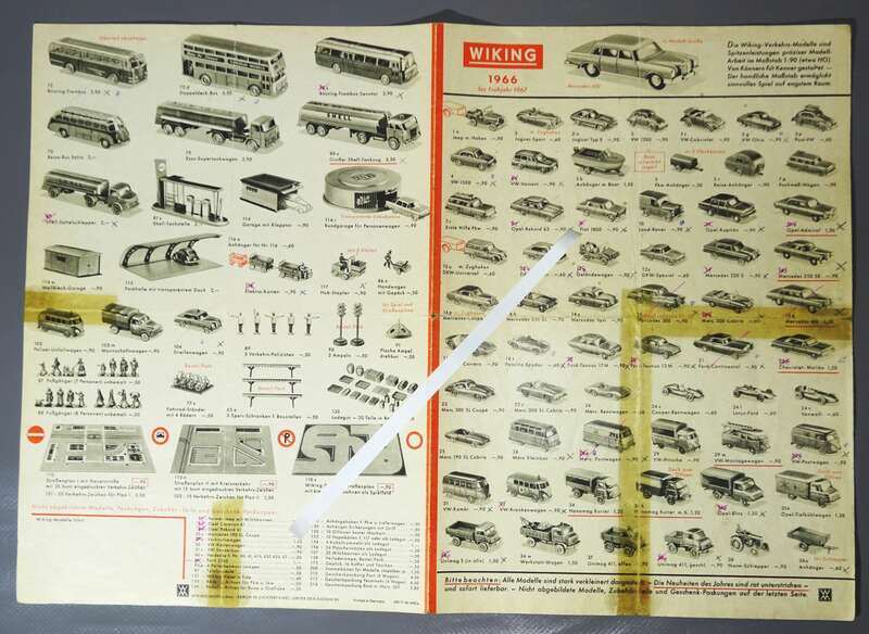 Prospekt Wiking 1966  Vehrkehrsmodelle 1963 Modellautos 