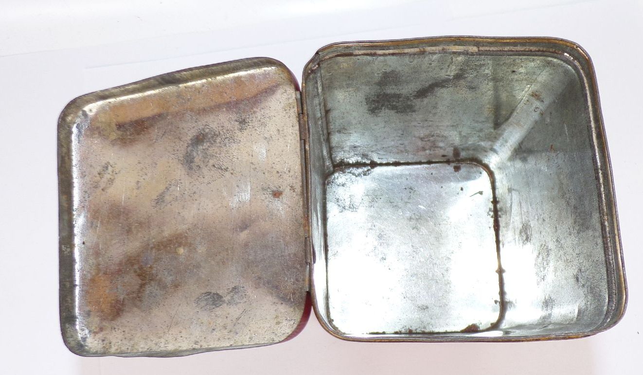 Alte Poetzsch Kaffee Blechdose Leipzig lithografiert um 1900 