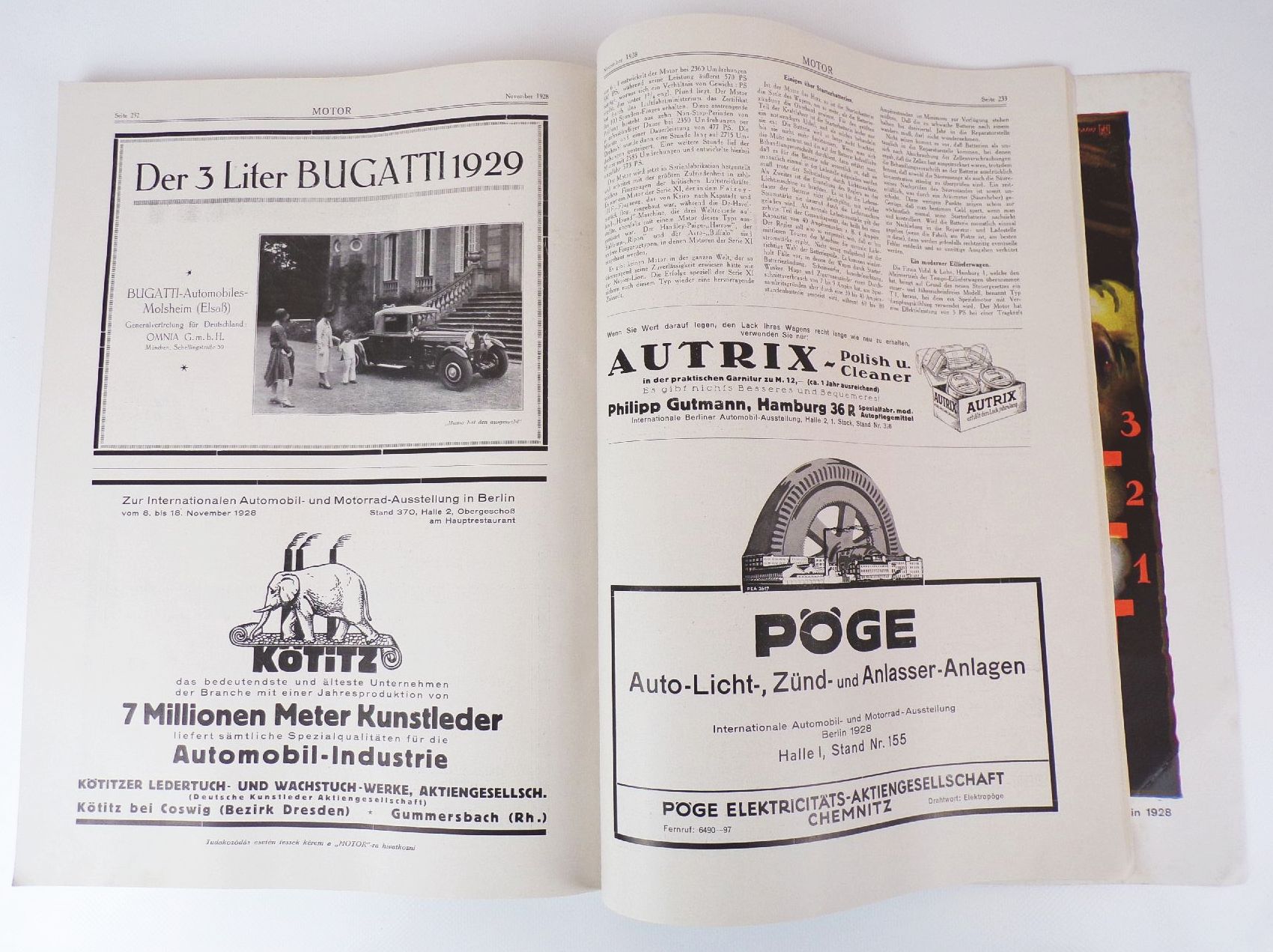 Motor Internationale Automobil und Motorrad Ausstellung 1928 Oldtimer 