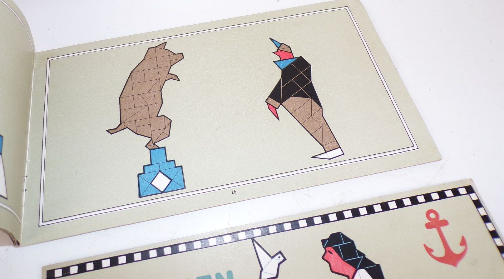 Lustige Tiere Legespiel für Kinder F Ad Richter Anker Mosaik um 1910