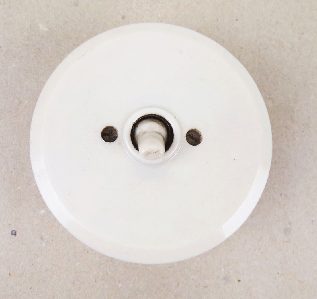 Lichtschalter Vintage Weiss An Aus alter Schalter 