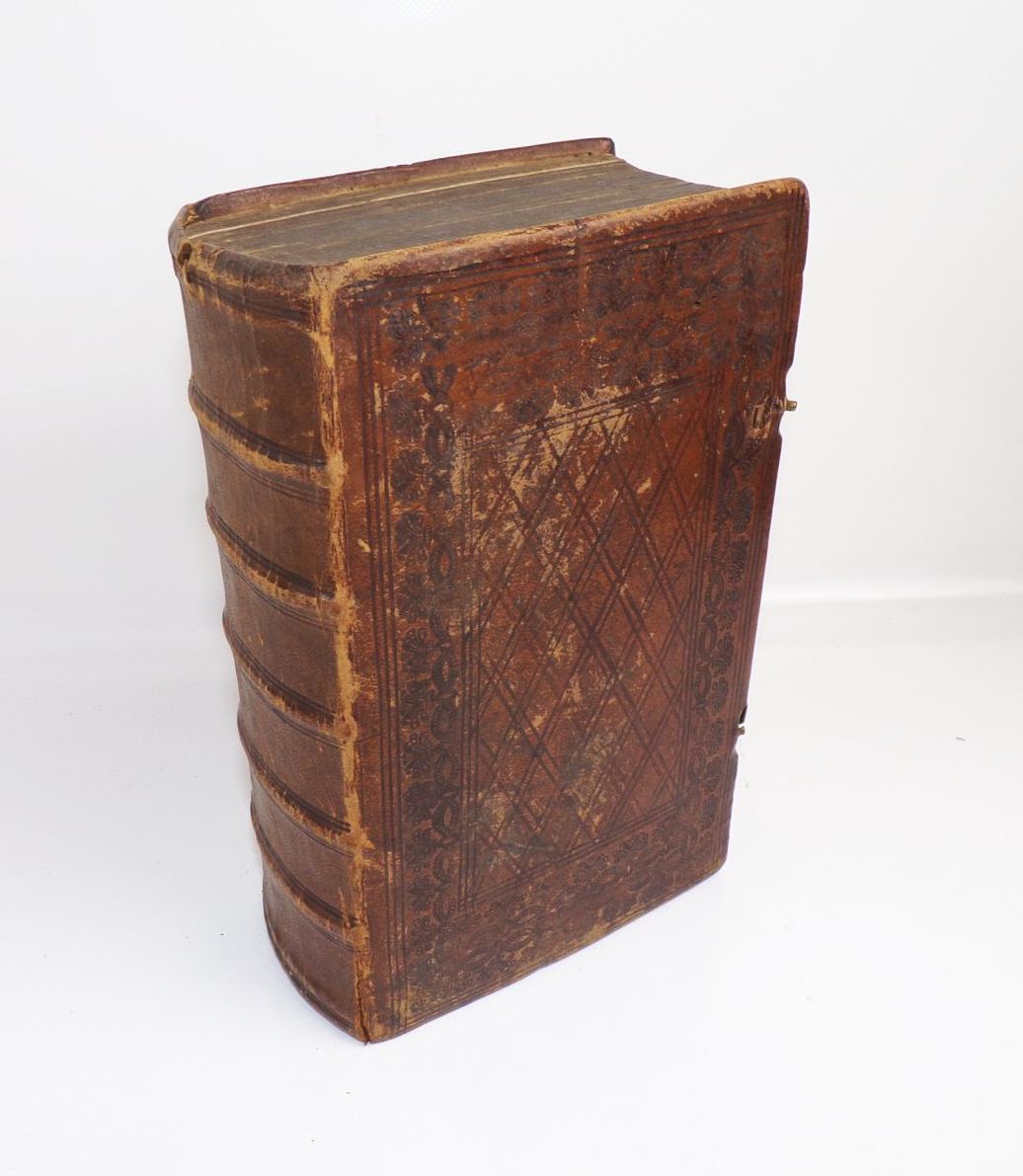 Die Bibel oder die ganze Heilige Schrift 1815 Luther Ledereinband Deko