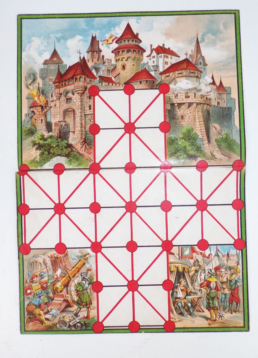 Altes Kriegsspiel Militär Brettspiel um 1910 SR Belagerungsspiel 