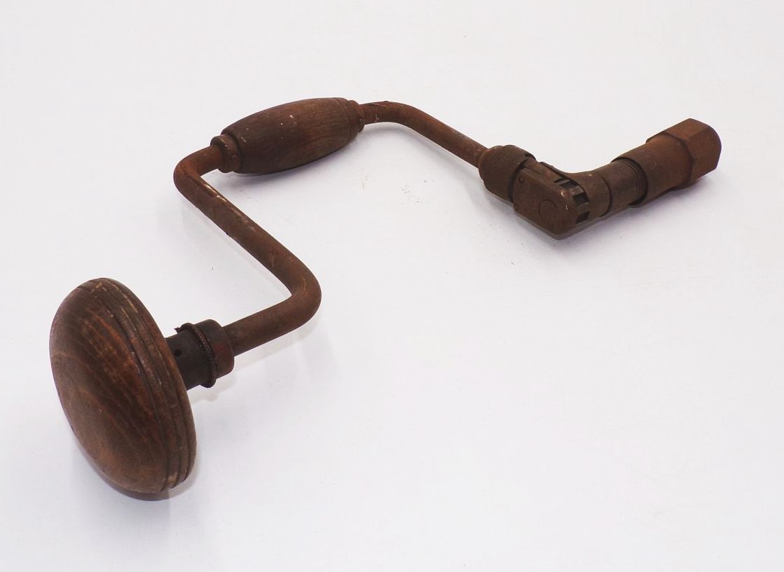 Alter Kurbelbohrer Handbohrer Antik