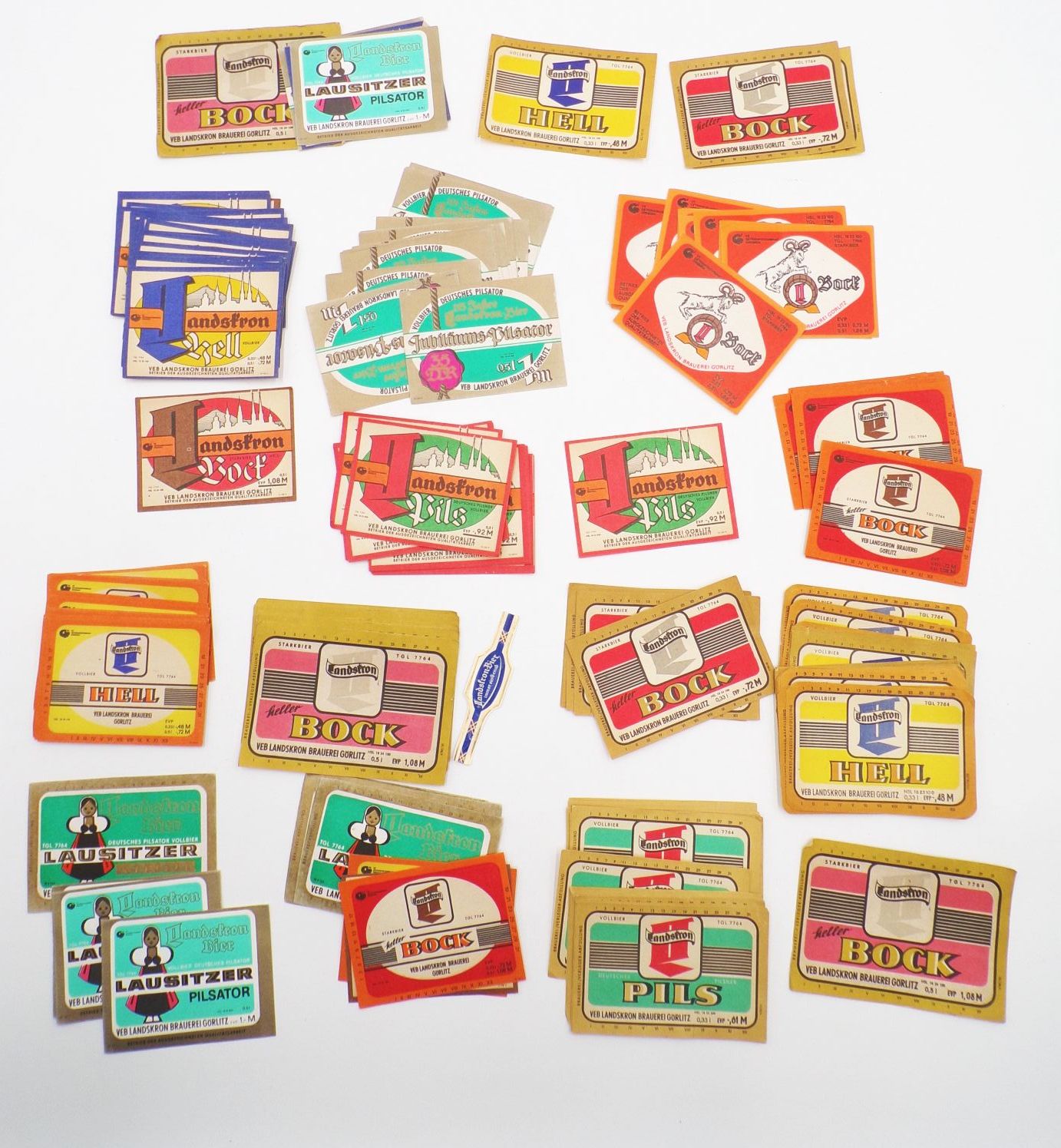 Konvolut Bieretiketten Landskron Brauerei DDR 
