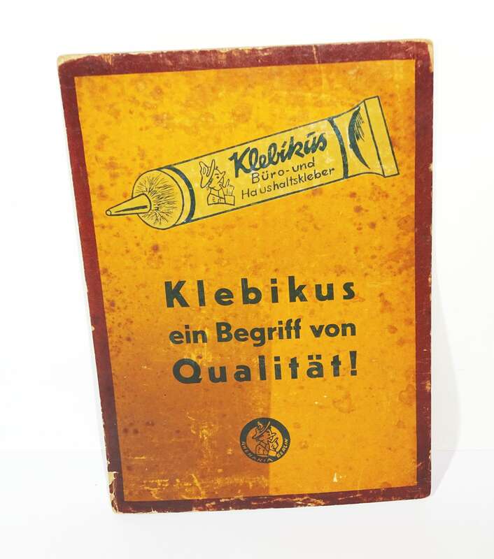 Klebikus Pappschild DDR Klebestift Leim Kleber Reklame Sammler Vintage Aufsteller 