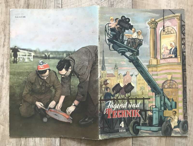 Zeitschrift DDR Jugend und Technik April 1954 Jugendzeitschrift