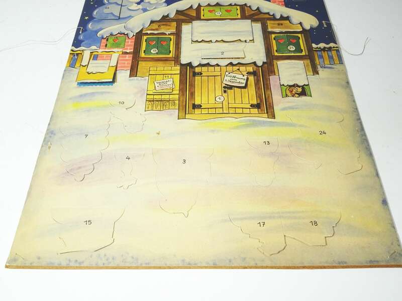 Adventskalender Frösi Weihnachtskalender 1956 Weihnachtsmannwerkstatt