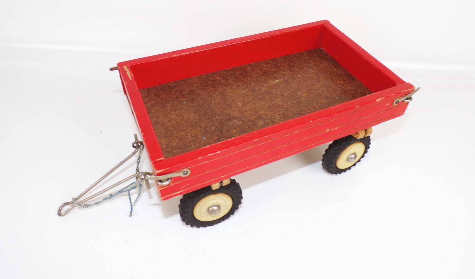 Pewesti Laster LKW mit Anhänger Rot DDR Holzspielzeug Pewesti Laster LKW mit Anhänger Rot DDR Holzspielzeug