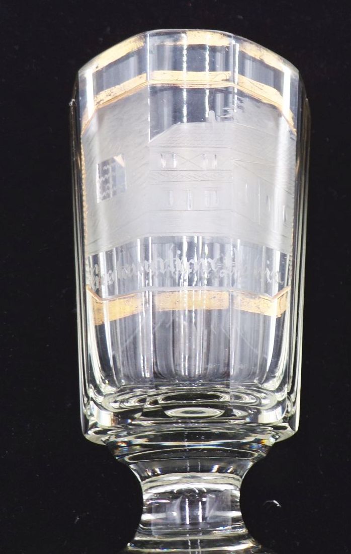 Altes Andenkenglas Restauration Oybin Oberlausitz um 1900