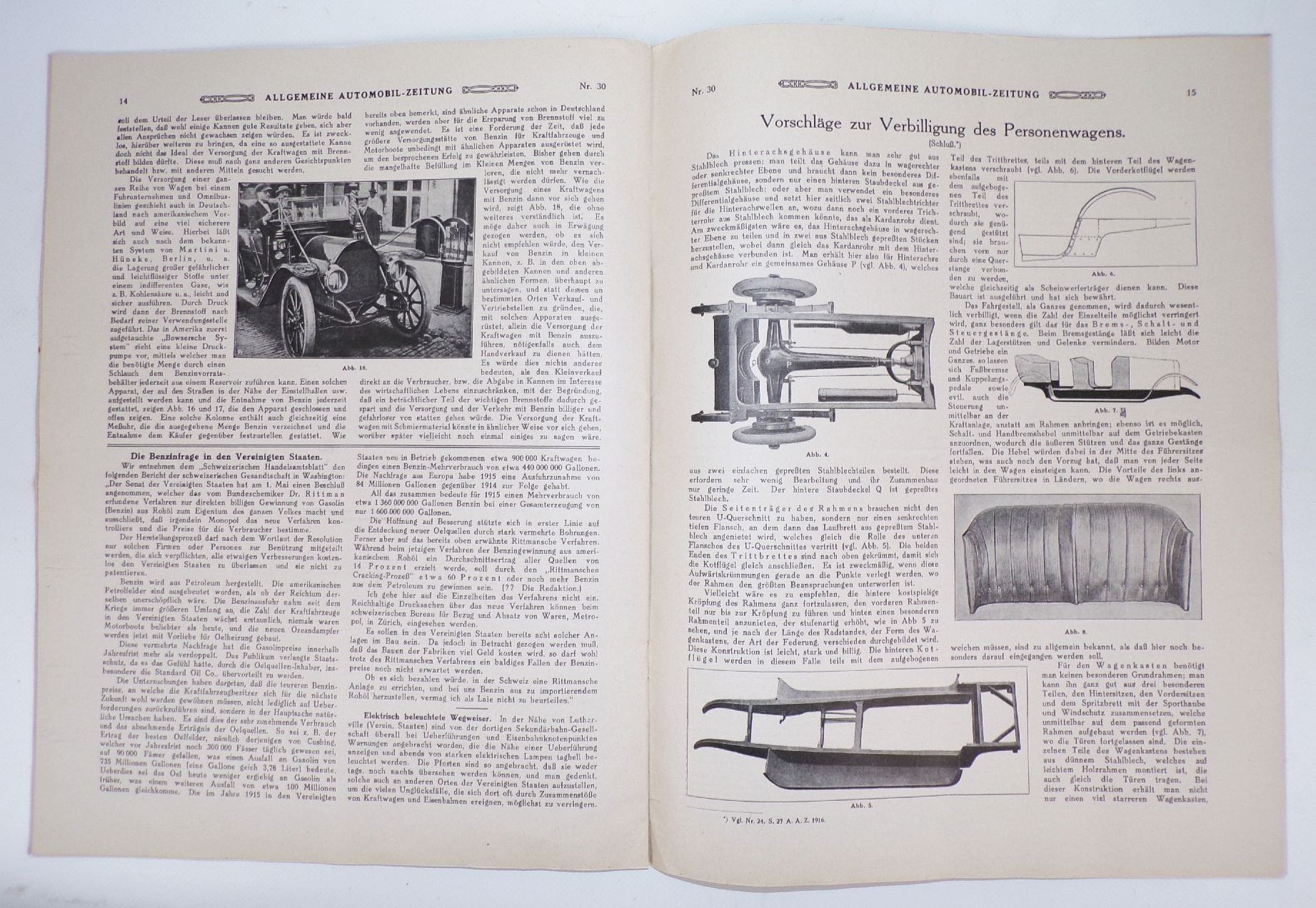 Allgemeine Automobil Zeitung Nr 30 von 1916 Klasing Berlin Oldtimer Allgemeine Automobil Zeitung Nr 30 von 1916 Klasing Berlin Oldtimer