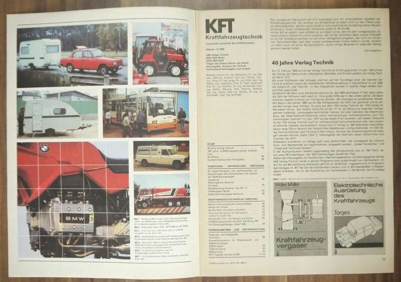 KFT Februar 1986 Multicar 25 für den kommunalen Ganzjahres Einsatz Heft IFA DDR