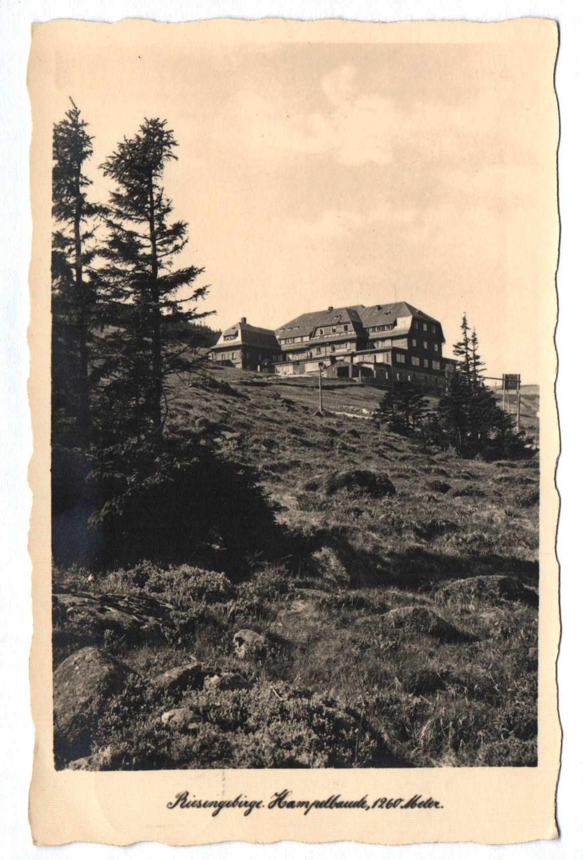 Foto Ak Riesengebirge Hampelbaude 1933 Schlesien Krummhübel