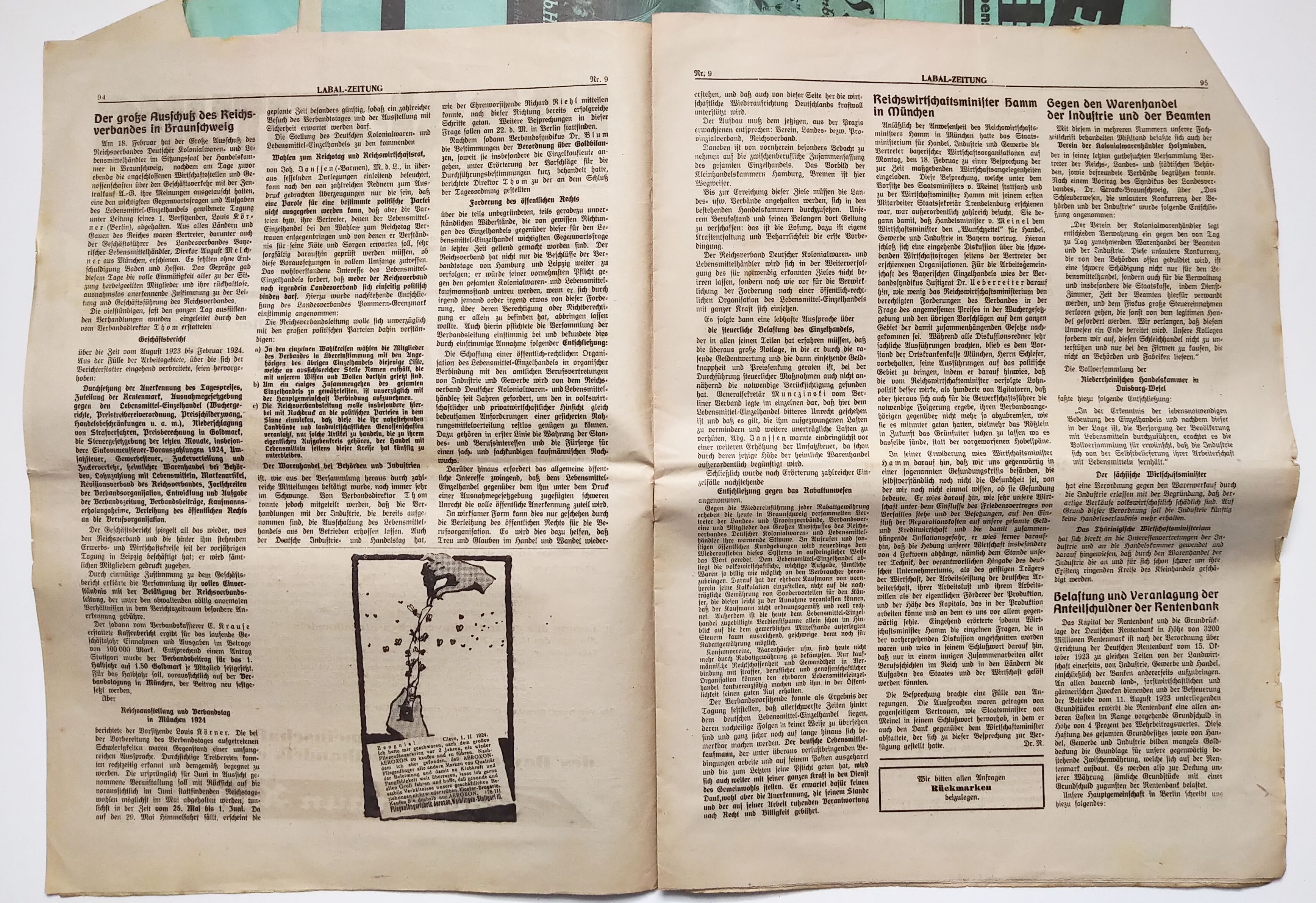 Original LABAL Zeitungen 5 und 6 Jahrgang 1924 alte Zeitschriften 1923