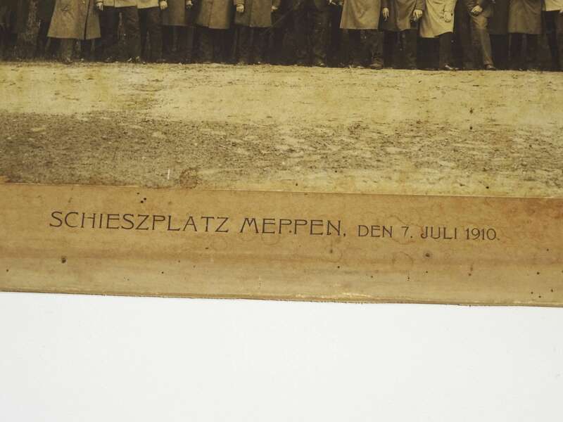 Pappfoto Militärtechnische Akademie Schiessplatz Meppen 1910 Krupp Essen Foto
