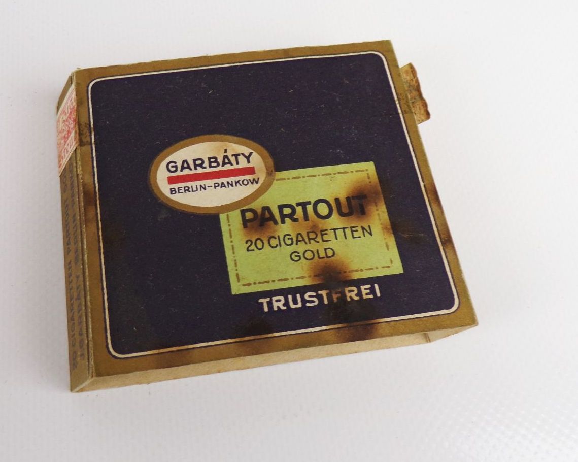 Alte Partout Garbarty Pappdose Zigarettendose Pappschachtel um 1910