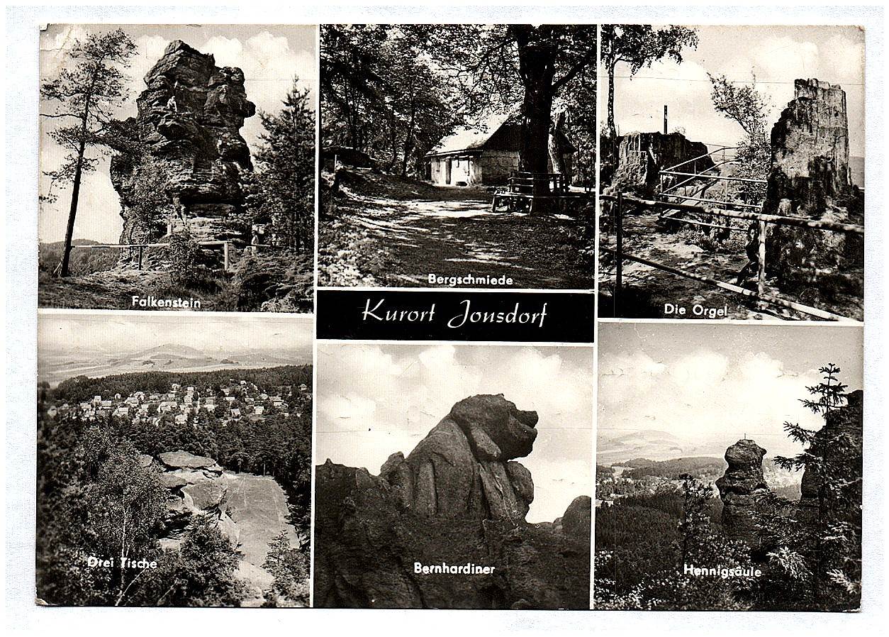 Ak Kurort Jonsdorf Falkenstein Orgel Drei Tische Bernhardiner Hennigsäule DDR Zittauer Gebirge Ak Kurort Jonsdorf Falkenstein Orgel Drei Tische Bernhardiner Hennigsäule DDR Zittauer Gebirge