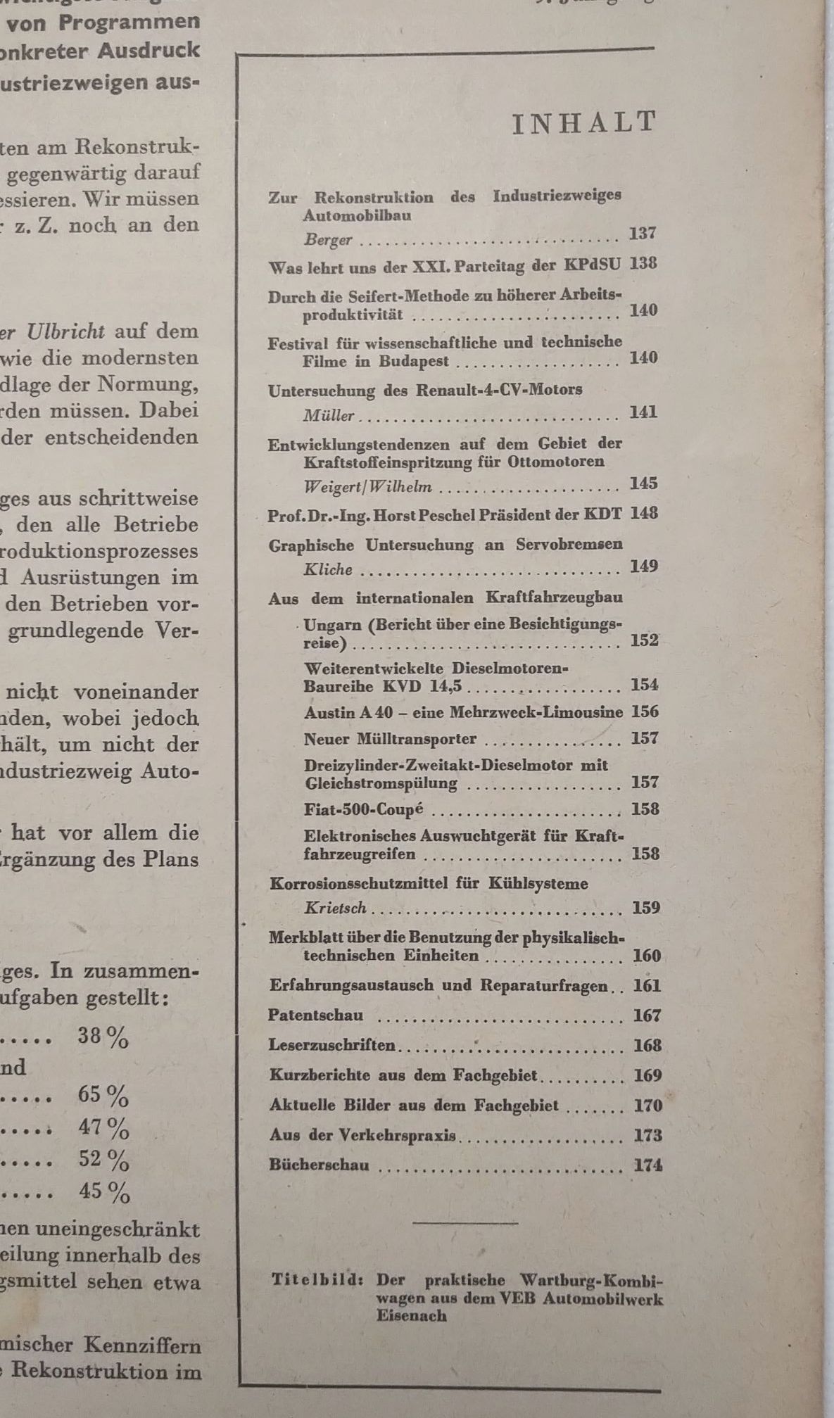 Kraftfahrzeugtechnik Zeitschrift DDR Nr 4 Untersuchung an Servobremsen 1959 Kraftfahrzeugtechnik Zeitschrift DDR Nr 4 Untersuchung an Servobremsen 1959