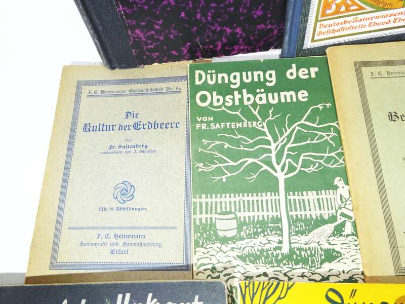 Garten Blumen Pflanzen Düngung Obstbau alte Bücher