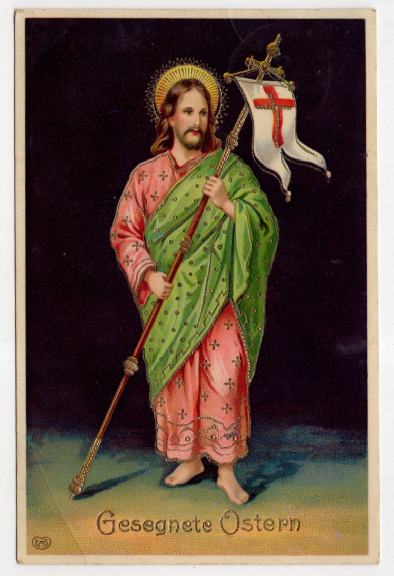 Ak Jesus Heiland Gesegnete Ostern 1910 gold geprägt