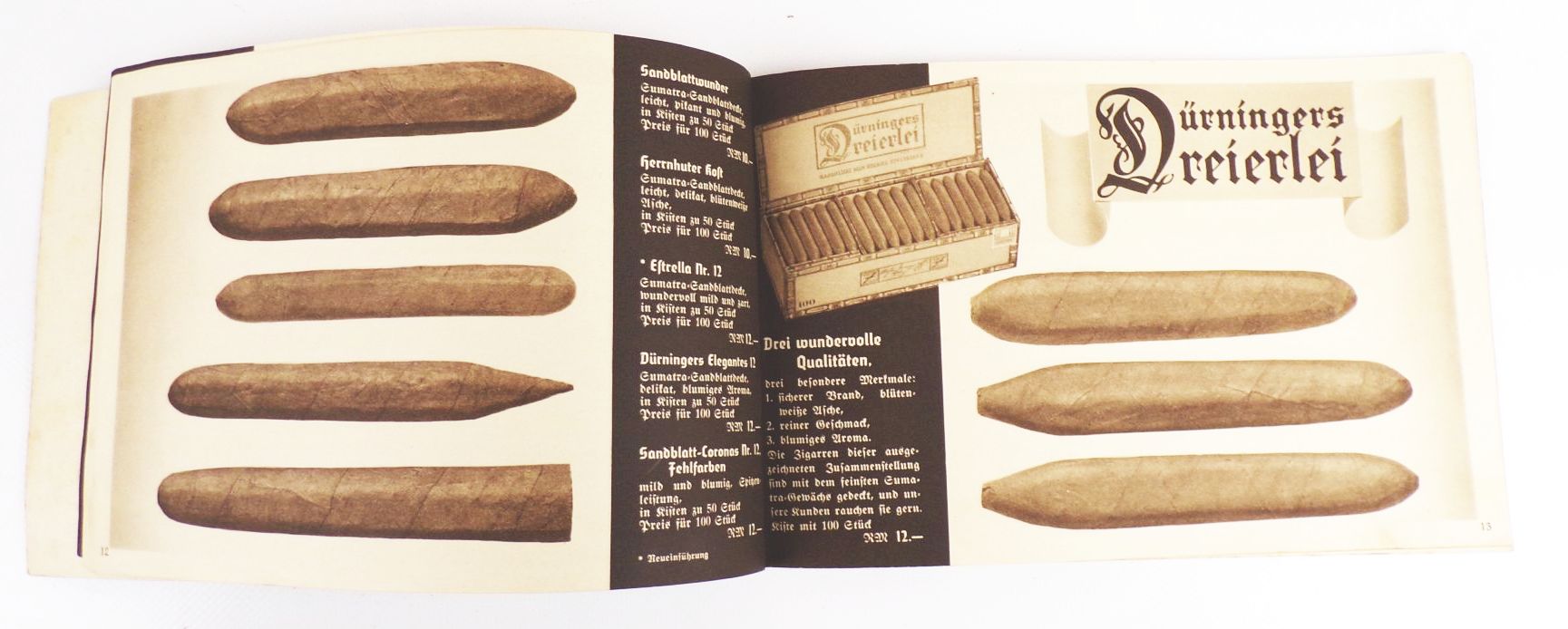 Katalog Dürninger Herrnhut Zigarren 1935 
