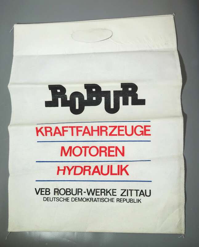 VEB Robur - Werke Zittau Reklame Tasche Tragetasche DDR Oldtimer 