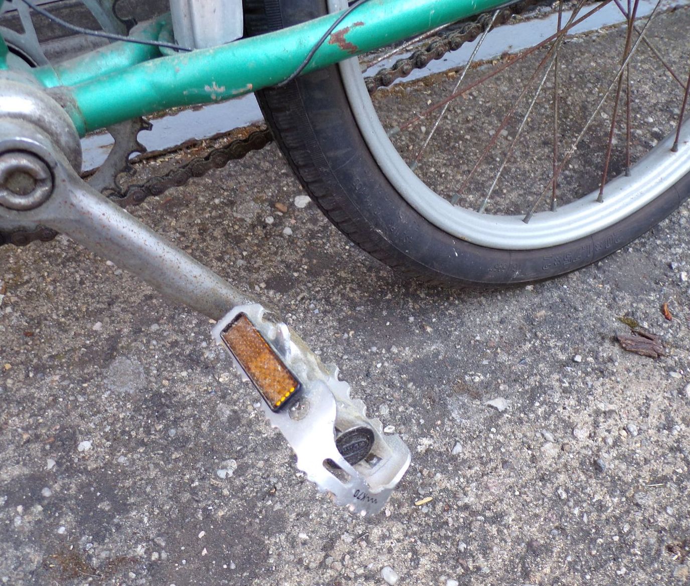 Altes Blitz Fahrrad DDR grün Kinderfahrrad 