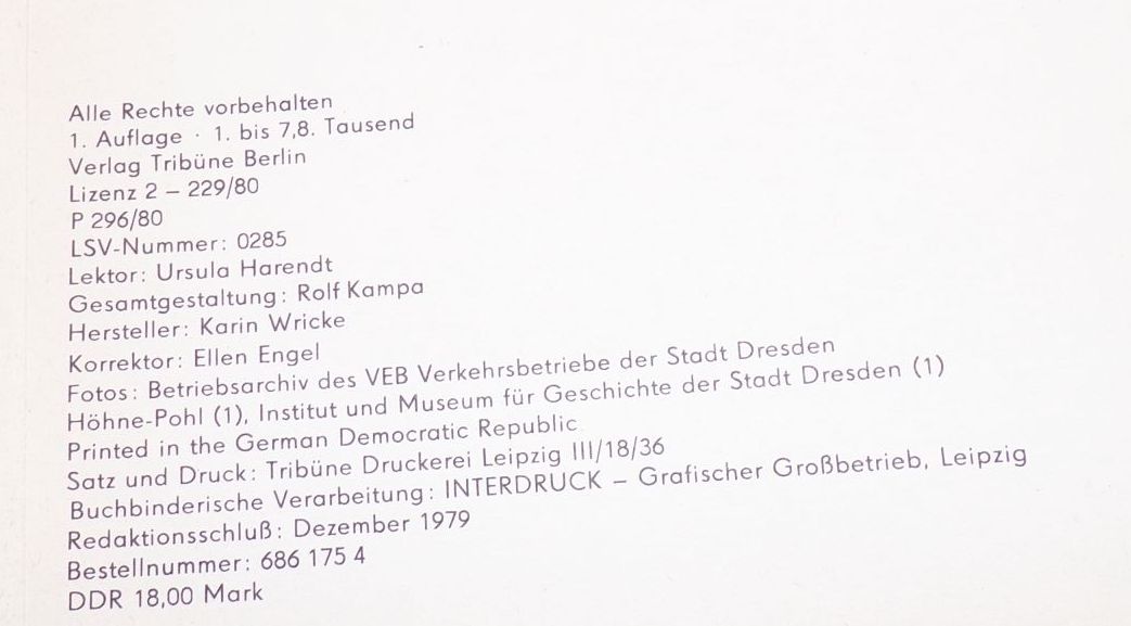 Geschichte der Dresdner Straßenbahn EA 1979 Geschichte der Dresdner Straßenbahn EA 1979