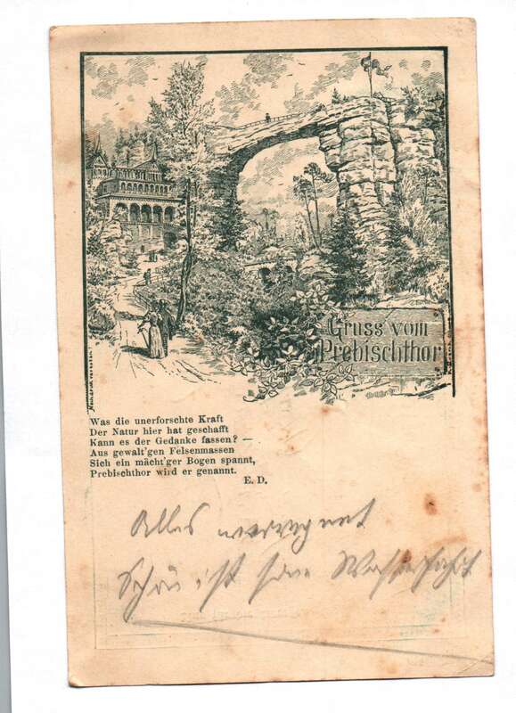 Ak Gruß vom Prebischthor Korrespondenz-Karte 1896