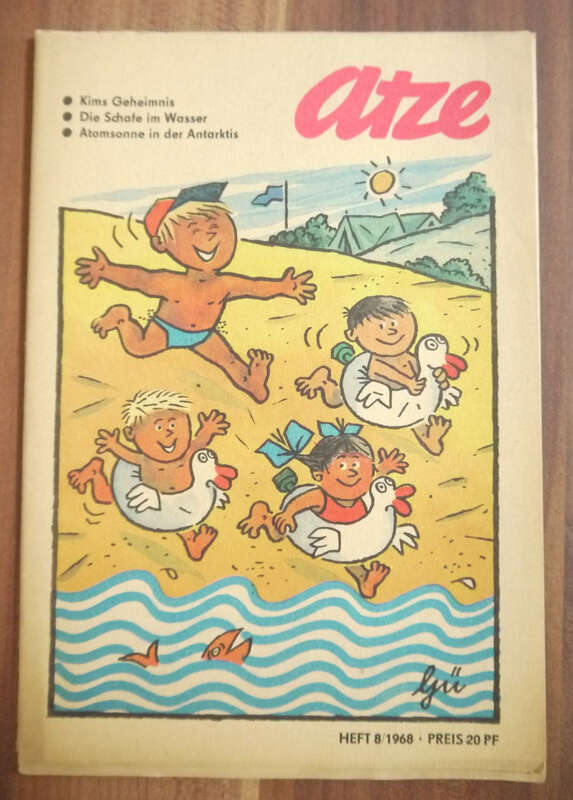 Kims Geheimnis Atze Kinder Zeitschrift 1968 Heft 8 DDR Comic