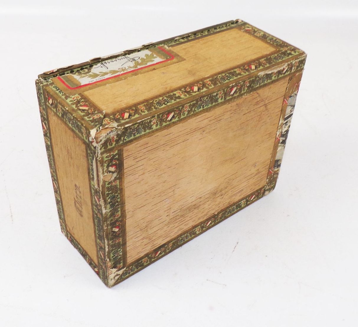 Alte Zigarrenkiste Kaiser Friedrich Kaiserreich um 1900 Patriotik 