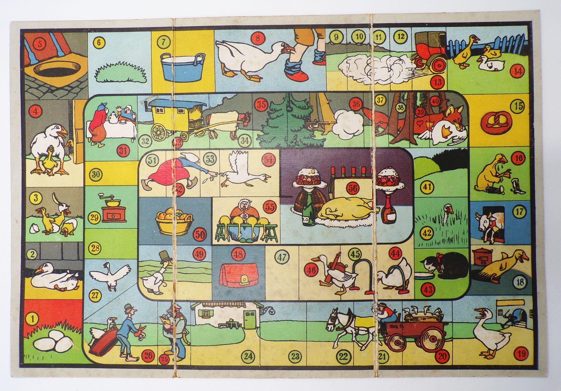 Gänsespiel Scholz Mainz Brettspiel um 1930 Gänsespiel Scholz Mainz Brettspiel um 1930