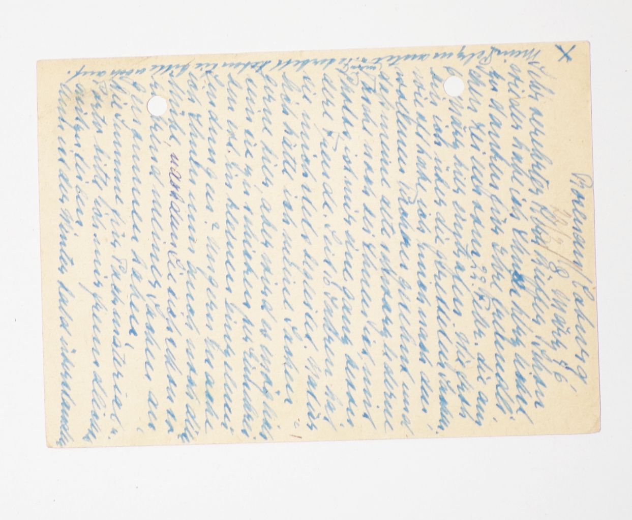 Postkarte AM Post Stempel 6 Rpf Gebühr bezahlt Coburg nach Berlin 1946